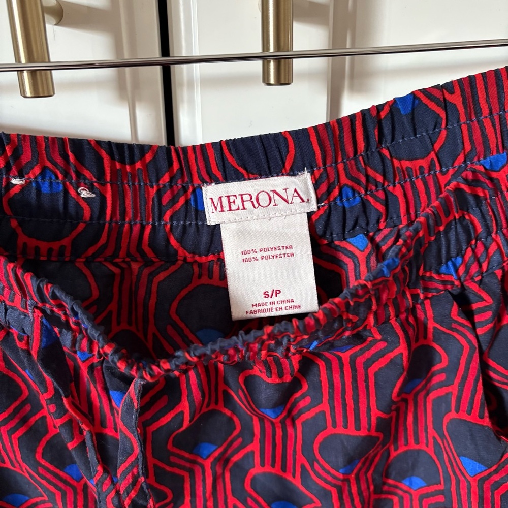 Red and Blue Geometric Pattern Pants - Picture 3 of 3